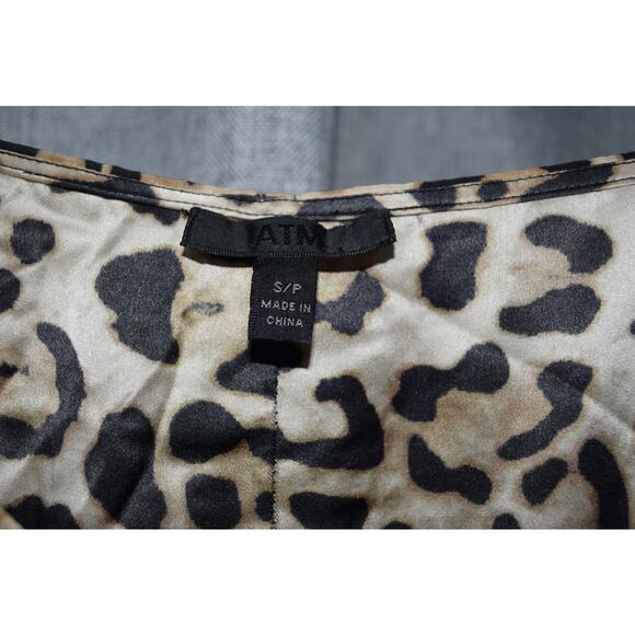 ATM Women’s 100% Silk Leopard Print Slip Dress Size S - Picture 2 of 3
